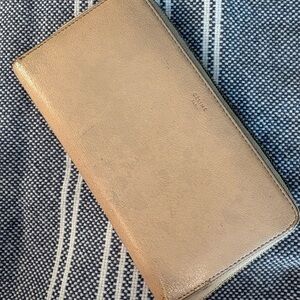 Celine Beige Leather Wallet